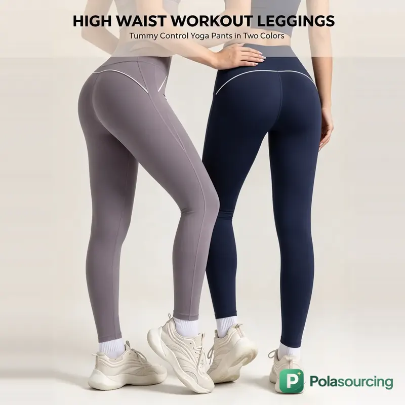 High-Waist Leggings with No Front Seam