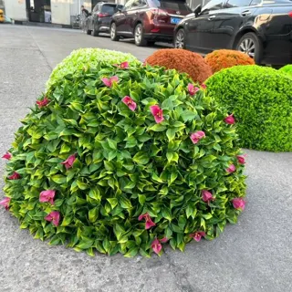 Large Artificial Grass and Flower Balls, 40–70 cm