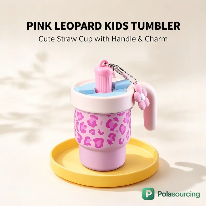 Leopard Print Insulated Cup with Handle