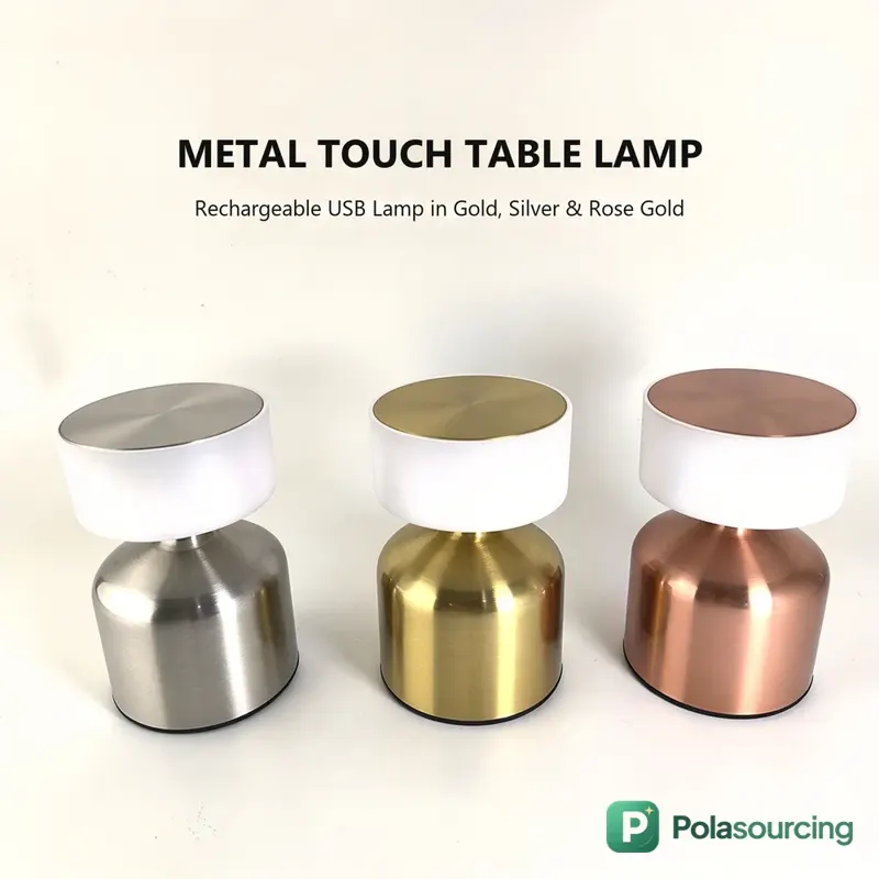 Metal Mushroom Touch Table Lamp