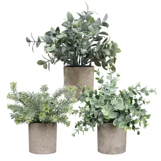 Mini Artificial Plants in Paper Pulp Pots