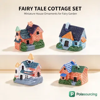 Mini Resin Cottage Houses for Fairy Gardens