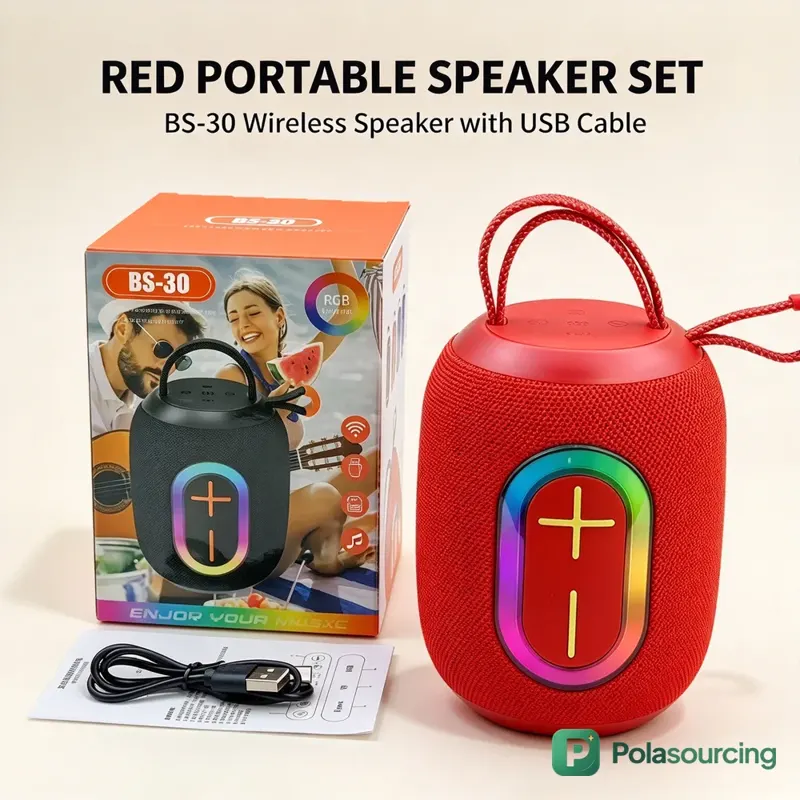 Mini RGB Bluetooth Speaker with Strap