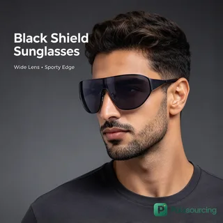 One-Piece Shield Sunglasses, Polarized