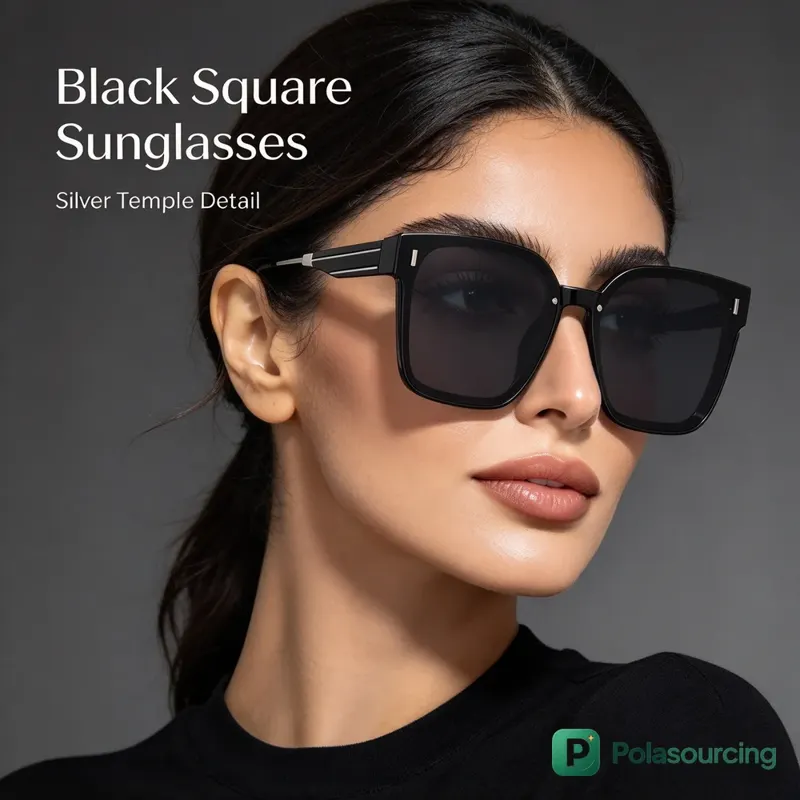 Oversized Square Polarized Sunglasses