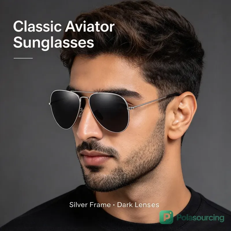 Polarized Aviator Sunglasses, Unisex