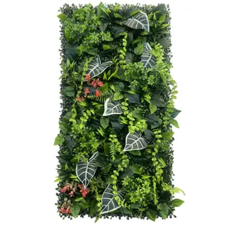 Premium Artificial Green Wall Panels with Flowers