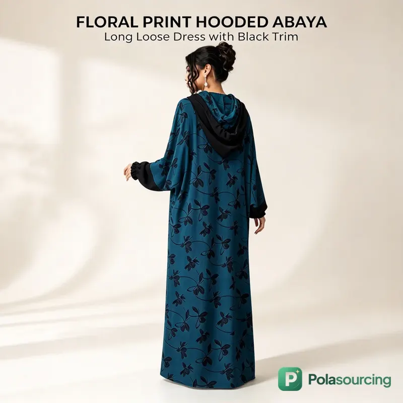 Printed Hooded Maxi Dress