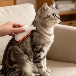 Rechargeable Mist Spray Pet Grooming Brush