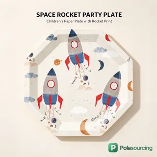 Rocket Space Party Tableware Set