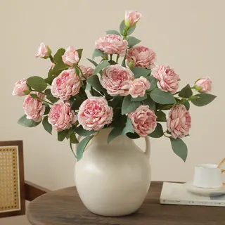 Silk Garden Rose Stems