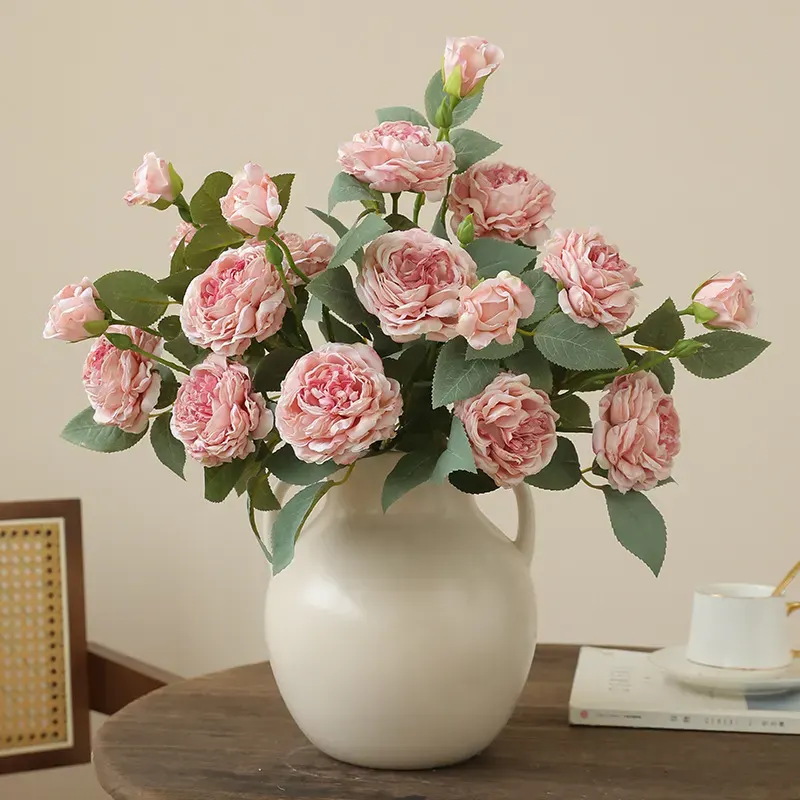 Silk Garden Rose Stems