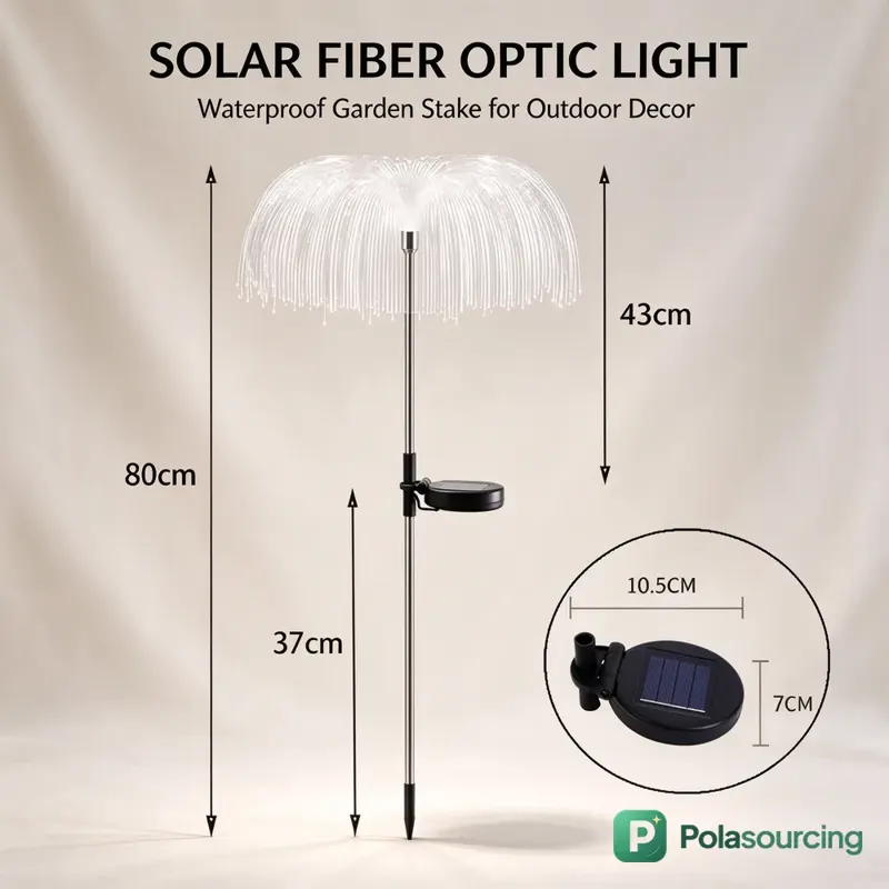 Solar Fibre Optic Jellyfish Garden Lights