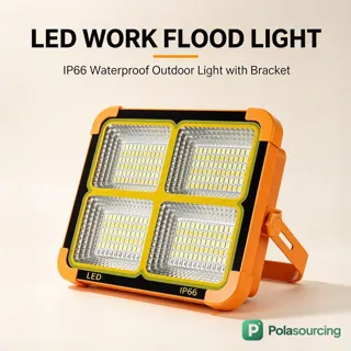 Solar Rechargeable LED Floodlight with Handle