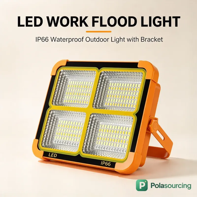 Solar Rechargeable LED Floodlight with Handle