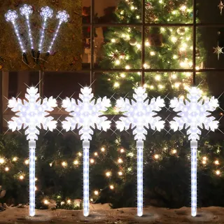 Solar Snowflake Stake Lights