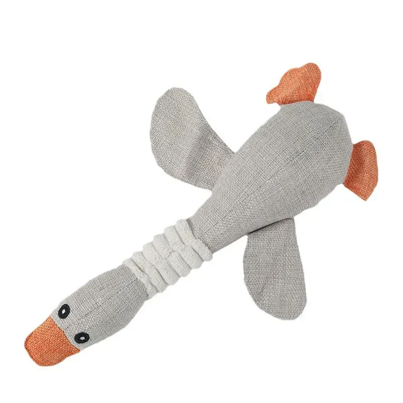 Squeaky Plush Goose Dog Toy