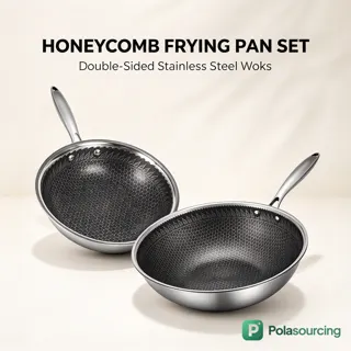 Stainless Steel Honeycomb Frying Pan and Wok