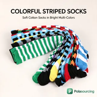 Striped Thigh-High Socks