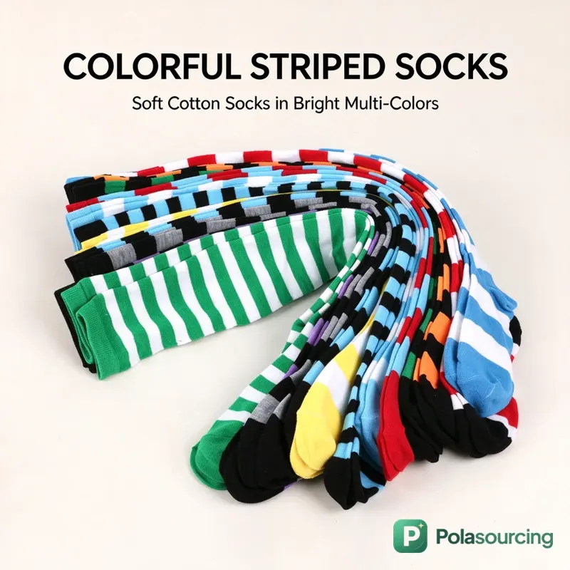 Striped Thigh-High Socks
