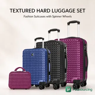 Textured ABS Luggage Set, 3 or 7 Pieces