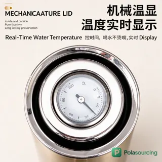 Titanium-Lined Tea Flask with Temperature Gauge