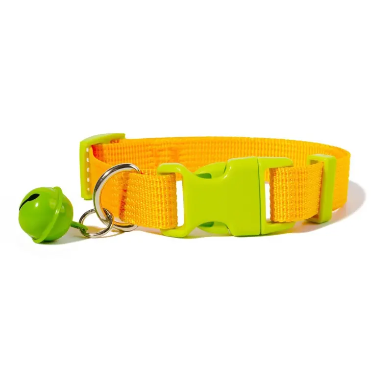 Two-Tone Nylon Pet Collar with Bell