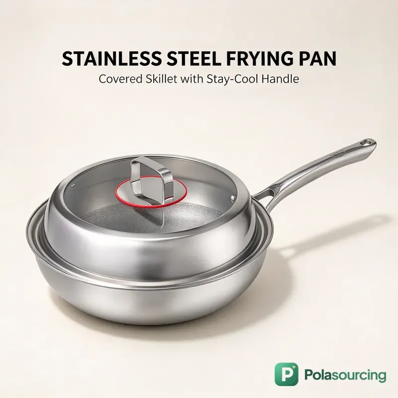 Uncoated Pure Titanium Frying Pan