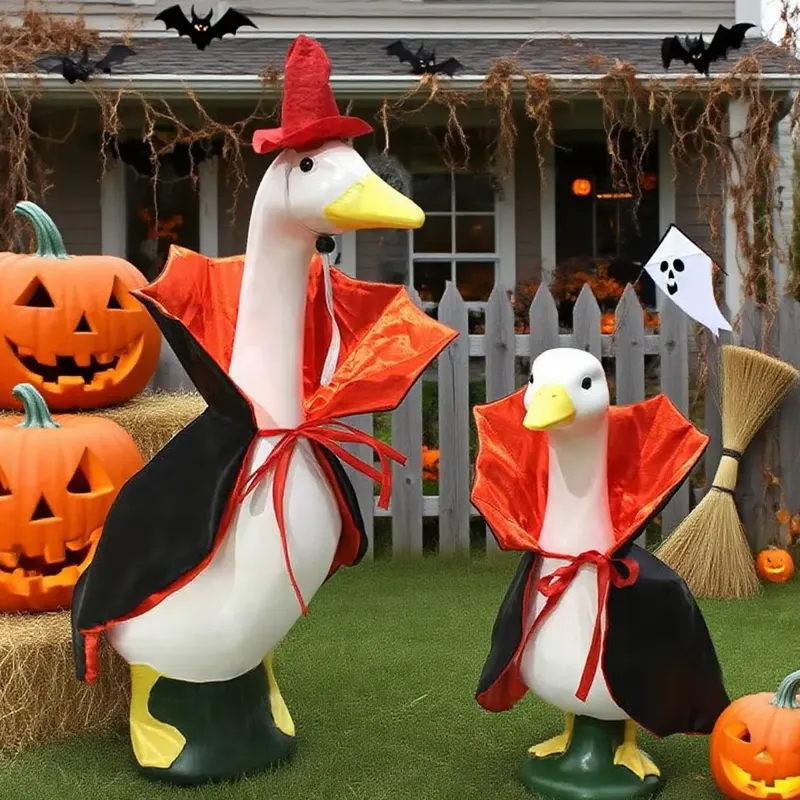 Vampire Cape and Hat for Porch Goose Statues