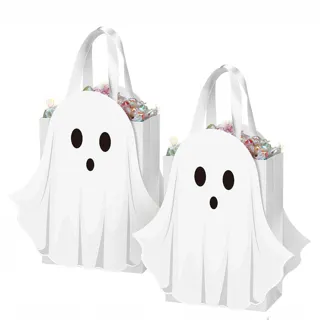 White Ghost Halloween Candy Gift Bags