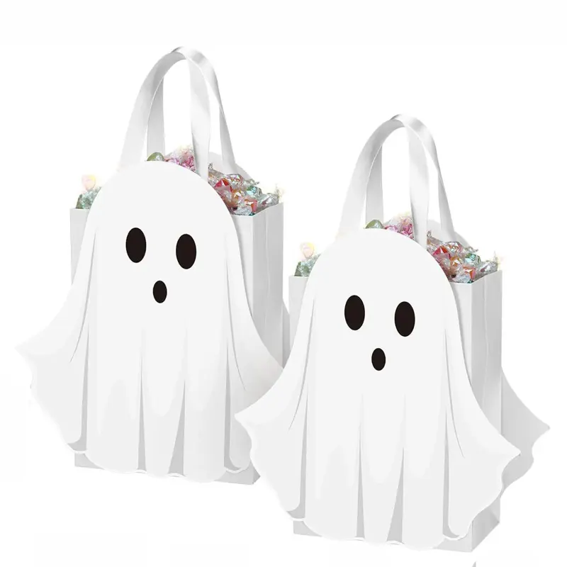 White Ghost Halloween Candy Gift Bags